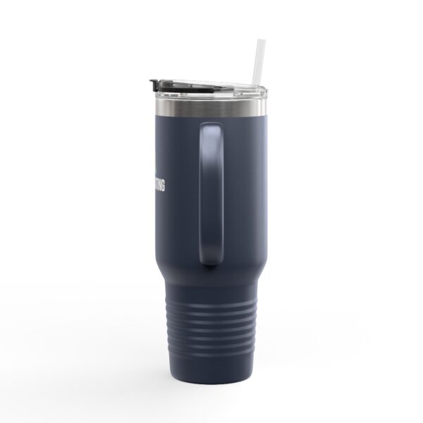 Insulated Travel Mug - 40oz with Stop Overcomplicating Python Design