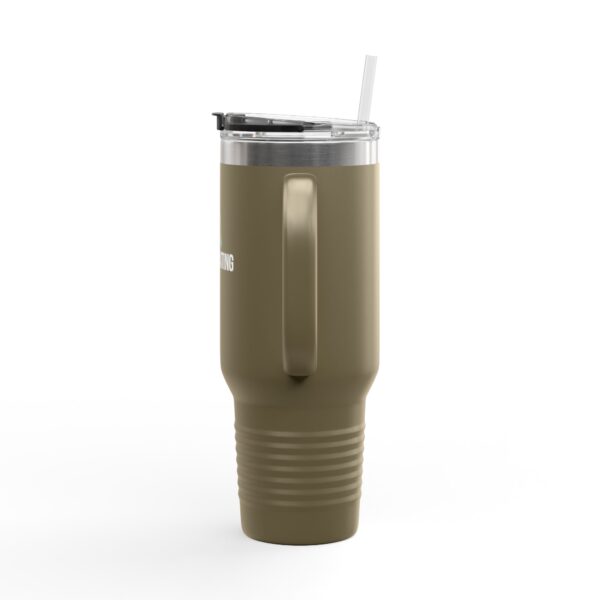 Insulated Travel Mug - 40oz with Stop Overcomplicating Python Design