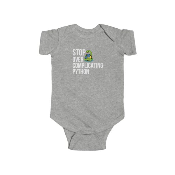 Infant Bodysuit - Python-Themed 'Stop Over Complicating Python'