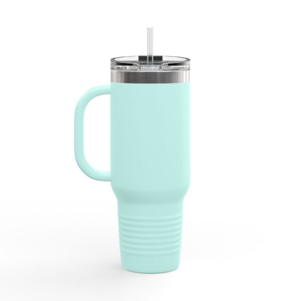 Insulated Travel Mug - 40oz with Stop Overcomplicating Python Design