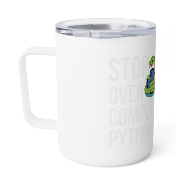Insulated Coffee Mug - "Stop Overcomplicating Python" - 10oz