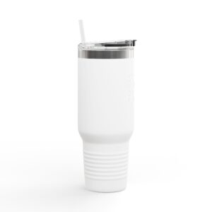 Insulated Travel Mug - 40oz with Stop Overcomplicating Python Design