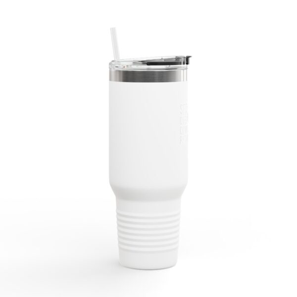 Insulated Travel Mug - 40oz with Stop Overcomplicating Python Design