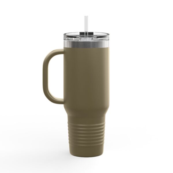 Insulated Travel Mug - 40oz with Stop Overcomplicating Python Design