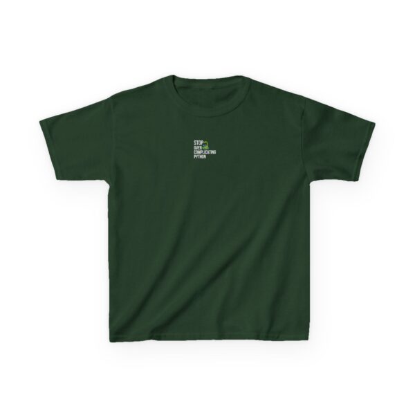 Kids Stop Over Complicating Python Tee - Fun Coding T-Shirt for Young Programmers