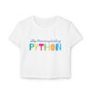 Python Quote Women's Baby Tee - Stop Over Complicating - Cute and Casual Top