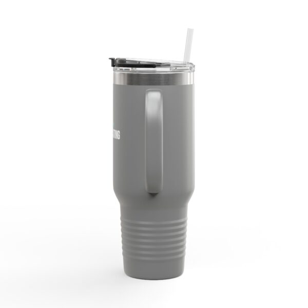 Insulated Travel Mug - 40oz with Stop Overcomplicating Python Design