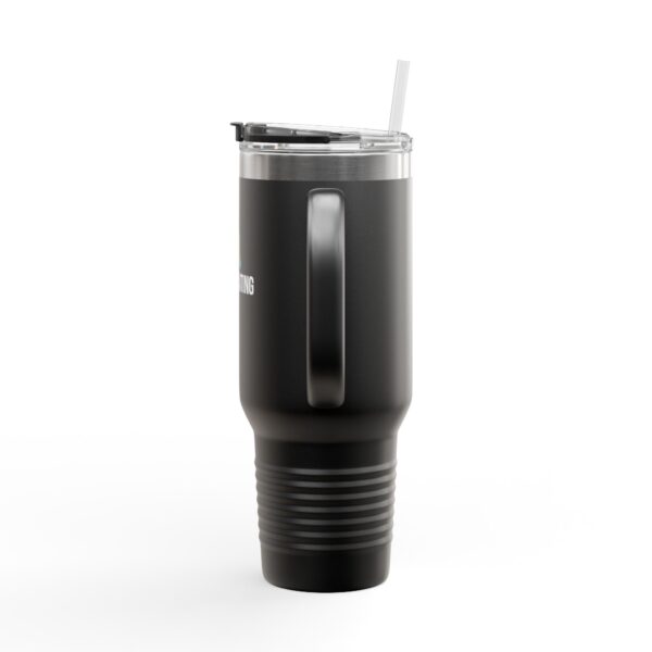 Insulated Travel Mug - 40oz with Stop Overcomplicating Python Design