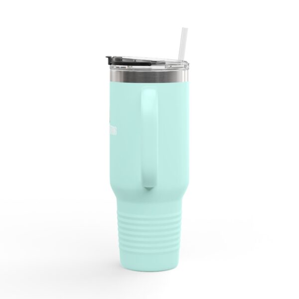 Insulated Travel Mug - 40oz with Stop Overcomplicating Python Design